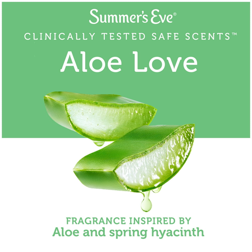Summer's Eve Cleansing Wipes, Aloe Love, 16 Count