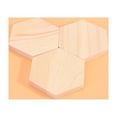 thumbnail image 4 of TUIBELYN 10pcs Hexagon Wood Pieces for DIY Crafts Decoration (8cm, 1cm Thickness), 4 of 7