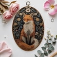 thumbnail image 7 of Dark Academia Canvas Wall Art Red Fox Ornate Floral Botanical Dark Oval Framed Canvas Prints Vintage Wall Hanging Decor for Home Decorations 8.6"x11.4", 7 of 7