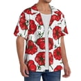 thumbnail image 4 of Wukai Hand Drawn Tomatoes Men's Casual Short-Sleeve Button Down Shirt - Lightweight Summer Dress Shirt for Daily Wear-XX-Large, 4 of 7