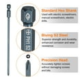 thumbnail image 5 of Uxcell 3pcs #1 Phillips Screwdriver Bit PH1 1/4" Hex Shank 6" (150mm) Long 0.16" Rod Magnetic Cross Head Drill Bits S2 Steel Industrial Screw Driver Bit for Electric Power Tools, Blue, 5 of 7