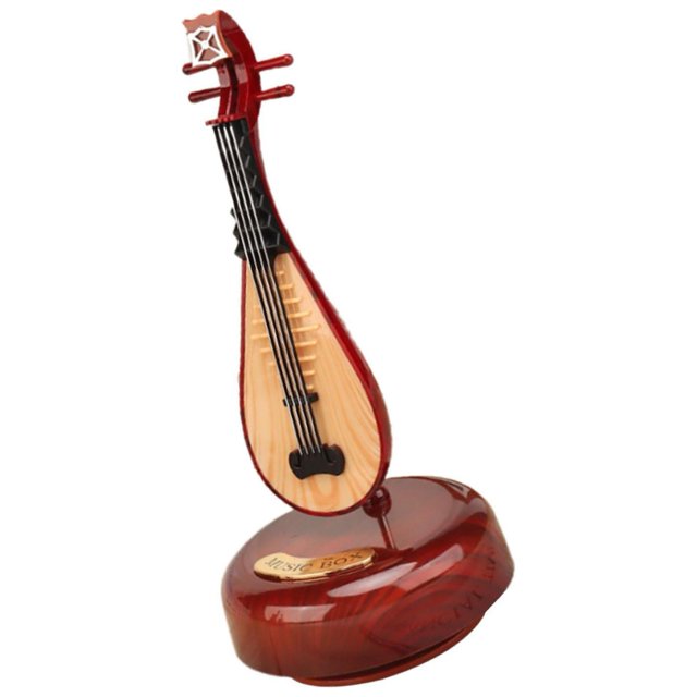 Wweixi Rotating Classical Music Boxes for Holiday Gift Gift Birthday Gift Year New Lute 22x9.5cm 1Set