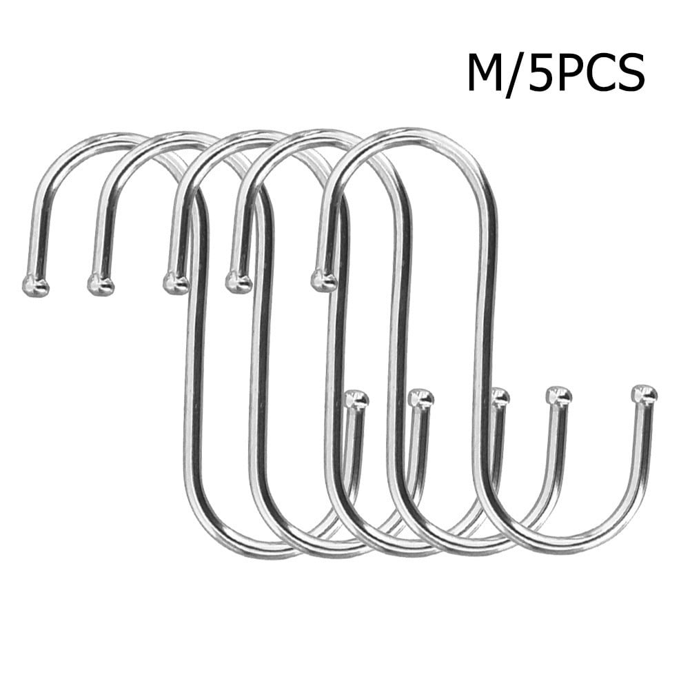 5 Inch Quality Stainless Steel S Hooks Hook Clothes Hanging Hang Meat Pan 