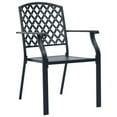 thumbnail image 2 of vidaXL Stackable Outdoor Chairs 2 pcs Steel Black, 2 of 5