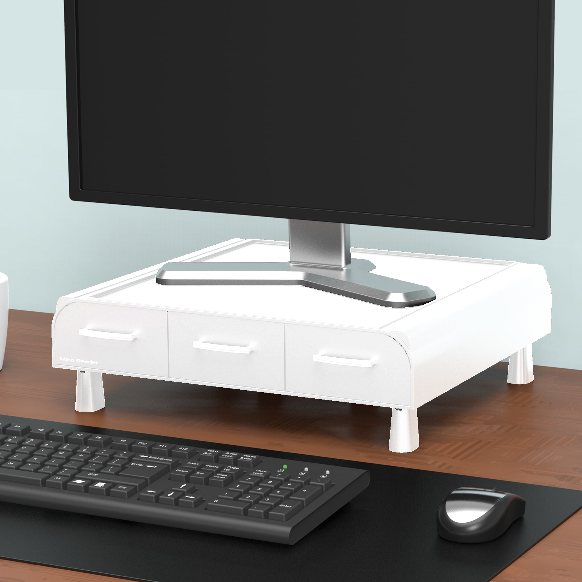 monitor stand desk organiser