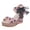 59#Pink, variant on Women's Polka Dot Wedge Heel Sandals, Peep Toe Espadrille Shoes with Bow Tie, Summer Platform Sandals White 39