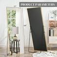 thumbnail image 3 of Full Length Mirror 64"x21" Rectangle Floor Mirror with Stand Wall Mounted Mirror for Full Body,Gold, 3 of 5