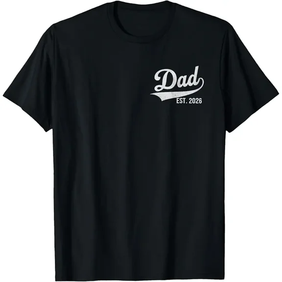 Dad Est. 2026 Logo Father 2026 loading New Dad Gift Top Unisex T-Shirt, up to Size 5XL