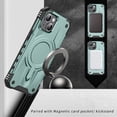 thumbnail image 5 of Allytechgroup Case for iPhone 15 Plus, [Compatible with Magsafe] Wireless Charging Shell with Magnetic Card Pockets [Military Drop Protection] Rugged Hard Back & Shockproof TPU Cover, Midnightgreen, 5 of 12