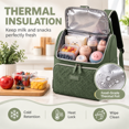 thumbnail image 3 of DEFAHN Diaper Bag Backpack,Large Waterproof Baby Diaper Bag with 2 Thermal Pockets,Multifunctional Travel Bag For Mom & Dad Green, 3 of 7