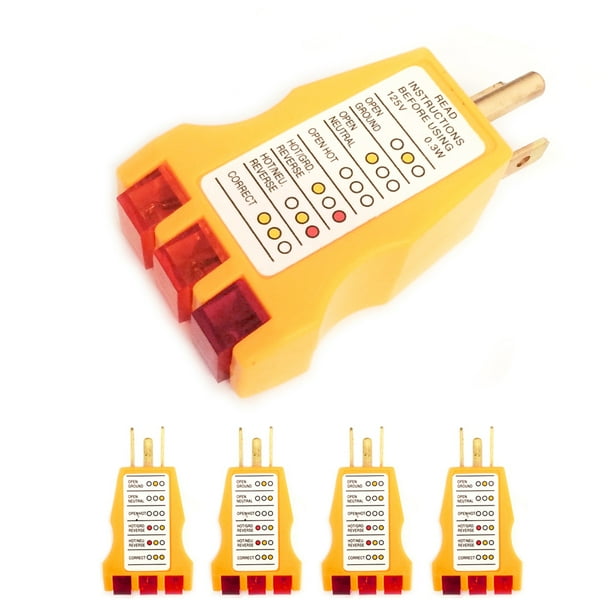 5 Electric Outlet Receptacle Tester Analizer Plug Circuit Electrical 3