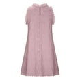 thumbnail image 6 of Wycnly Dresses for Women Casual Plus Size Loose Cotton Linen Tank Mini Sundress Round Neck Sleeveless Solid Summer Short Formal Dress Pink XXXL, 6 of 6