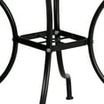 thumbnail image 6 of BizChair Commercial Grade 35.5" Square Black Indoor-Outdoor Steel Patio Table Set with 4 Round Back Chairs, 6 of 13