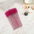 thumbnail image 5 of Unique Bargains 100 Pcs Portable Eyelash Brush for Vacation Rose Red Faux Crystal Rob Nylon, 5 of 5