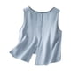 thumbnail image 2 of mfyjkho Camisetas Sin Mangas Para Mujer, Camisa Informal De Color Liso Con Botones Y Cuello Redondo Para Mujer Tops Para Mujer L, 2 of 4
