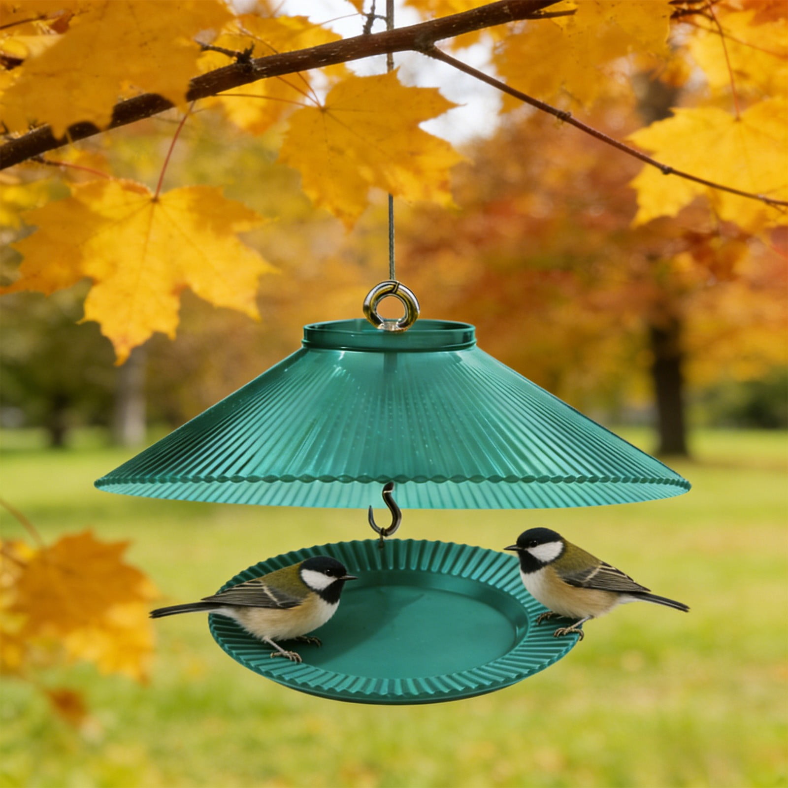Clear Bird Feeder Rain Cover - Weather Guard for Outdoor Hanging Feeders, Protects from Rain Snow & Sun, Includes Metal Hanging Hook, Fits Most Feeders 10 Inch