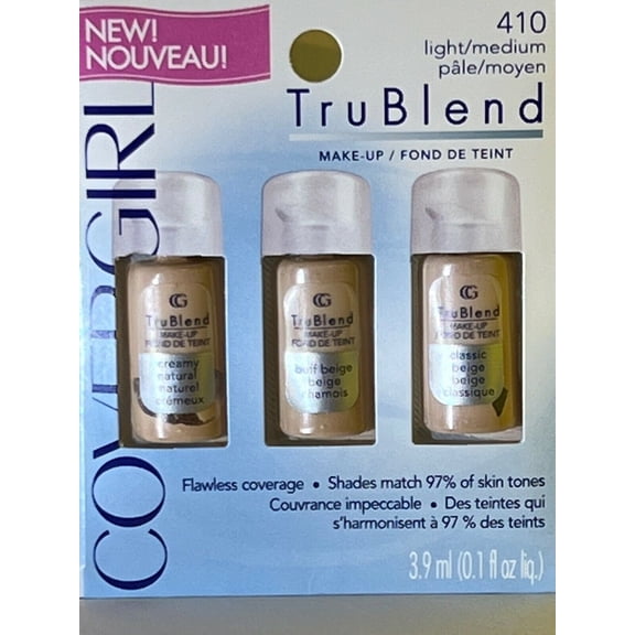 Cover Girl TruBlend 410 Light/ Medium 3 Blisters Each