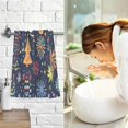 thumbnail image 7 of Yayeee 2 Pack Hand Towels for Bathroom 100% Cotton 16" x 28" Soft Absorbent Kitchen Towel, Dark Blue Christmas, 7 of 7