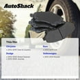 thumbnail image 3 of AutoShack Front & Rear Ceramic Brake Pad Set for Dodge, Chrysler & Ram, Grand Caravan 2012-2020 Journey 2012-2020 Town & Country 2012-2016 C/V 2012-2015, FWD AWD L4 2.4L V6 3.6L, 3 of 5