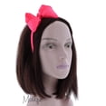 thumbnail image 3 of Motique Accessories Little Girls Neon Headband with Side Grosgrain Bow- Neon Pink, 3 of 3