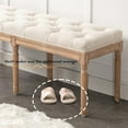 Bonzy Home Upholstered Tufted Bench, 47" Entryway Bench & Dining Bench