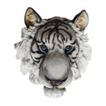 thumbnail image 2 of Cabeza de tigre moderna 3D montaje en pared accesorios para manualidades Animal decorativo para sala de decoración de oficina Soledad Estatua de cabeza de animales, 2 of 7