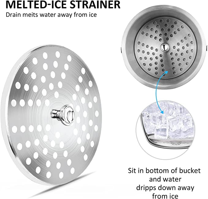 Double Wall Stainless Steel Insulated Ice Bucket With Lid