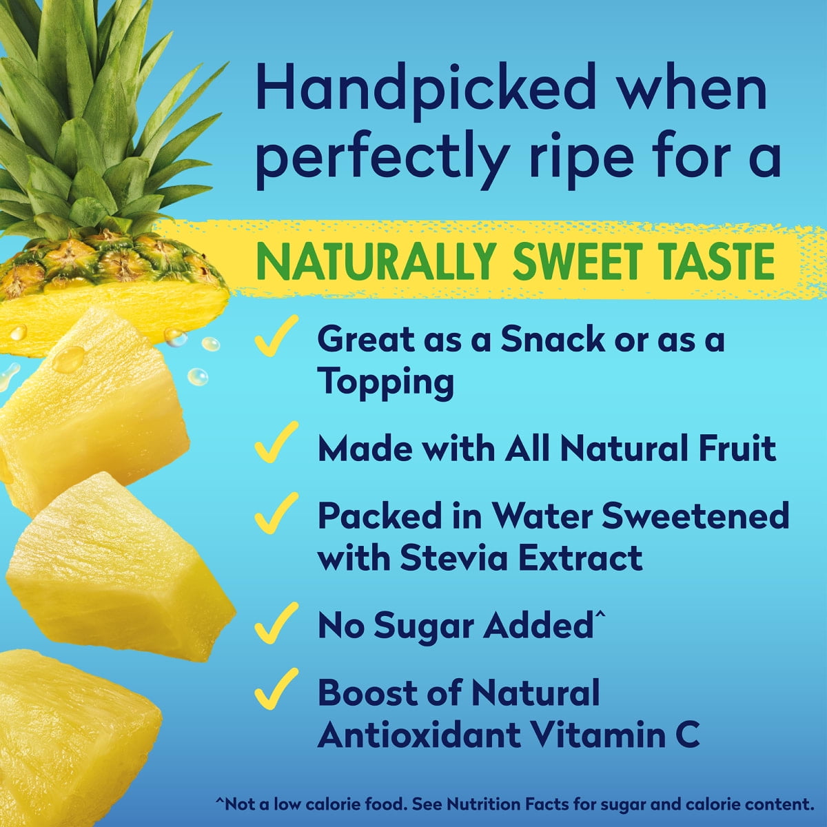 (12 pack) Dole No Sugar Added^ Pineapple Chunks in Water^^, 20 oz Can