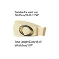 thumbnail image 3 of INSPIRE CHIC Vintage Wide Waist Belts for Women Stretch Woven Belts Buckle Beige, 3 of 4