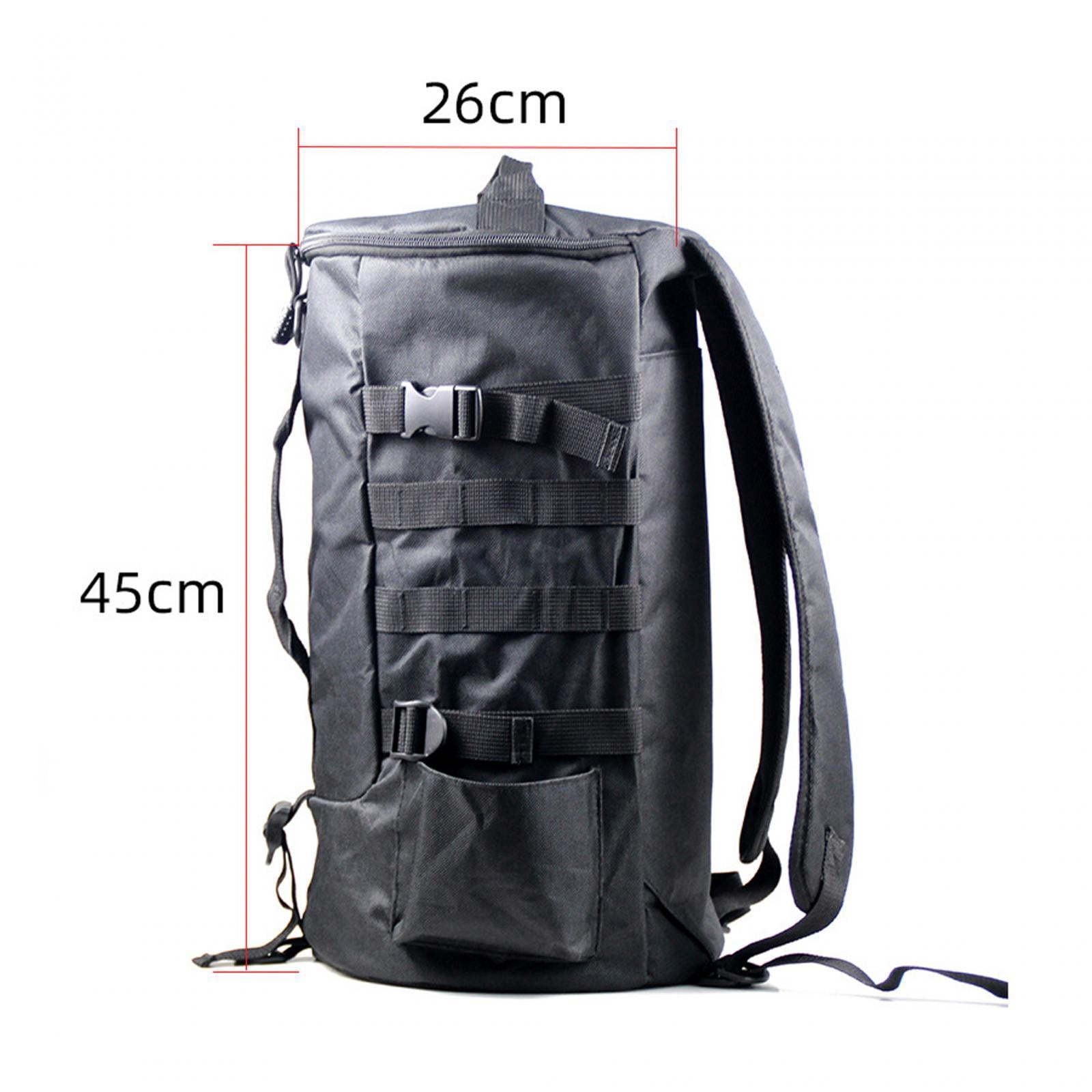 Wswqop Fishing Tackle Bag Fishing Reel Gear Storage Case Fishing Backpack for Traveling Black