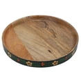 thumbnail image 2 of KUMUDINI-ECO Handicraft Store Handicraft Homes Decorative & Handcrafted Wooden Trays for Serving Tea/Coffee/Drinks for Home & Office (Round Green, 9 x1 Inch) C95, 2 of 3