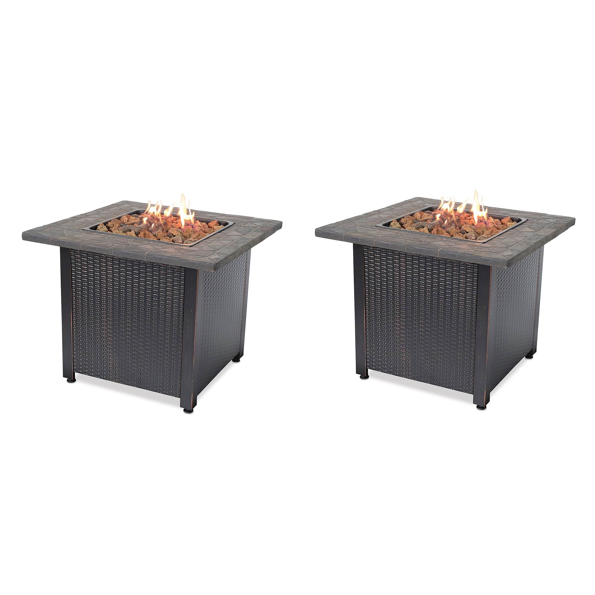 Weather Outdoor Patio Gas Fire Pit, Endless Summer Tabletop Fire Pit