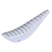 26" Bike Banana Saddle Sparkle White with Silver Stripe. Banana seat for 26" bikes. Bicycle part for lowrider, cruiser, bike part.