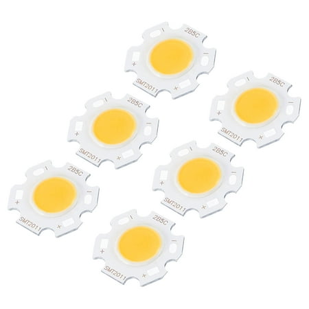 

Uxcell 20mm 5W 260mA Energy Saving COB LED Light Chip Beads Warm White 10 Pack