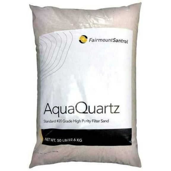 FairmountSantrol AquaQuartz-50 Pool Filter 20-Grade Silica Sand 50 Pounds White