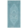 thumbnail image 6 of SAFAVIEH Classic Vintage Ivonette Overdyed Border Cotton Area Rug, Aqua, 8' x 11', 6 of 8