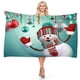 thumbnail image 2 of Toalla de playa Rectangular con dibujos animados navideños, muñeco de nieve, diseño impreso Digital, toallas de baño, regalo de viaje para acampar, niños y adultos, 2 of 4