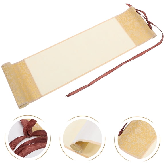 HOOWIFFY Vintage Wall Hanging Scroll for Writing Use - Assorted Color Cloth