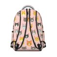 thumbnail image 3 of Multicolor Cat Head Pink Pattern Backpack for School, Cute School Bag with Adjustable Shoulder Straps and Padded Back, 15.3"x11"x7.1", 3 of 5