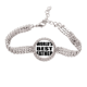 thumbnail image 1 of World 's Best padre Festival quote Pulsera de tobillera de cadena de tenis, joyería de diamantes, 1 of 3