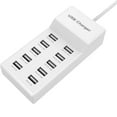 thumbnail image 1 of 50W/10A 10-Ports USB Charging Station Multi Port Hub Charger for Multiple Devices Extension Socket, 1 of 7