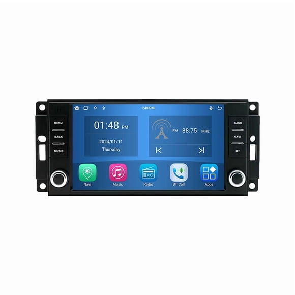 RoverOne 4+64G for Jeep Cherokee 2009 2008 2010 Wrangler Dodge Challenger Chrysler Car Stereo CarPlay Android Auto GPS Navigation Bluetooth DSP Head Unit