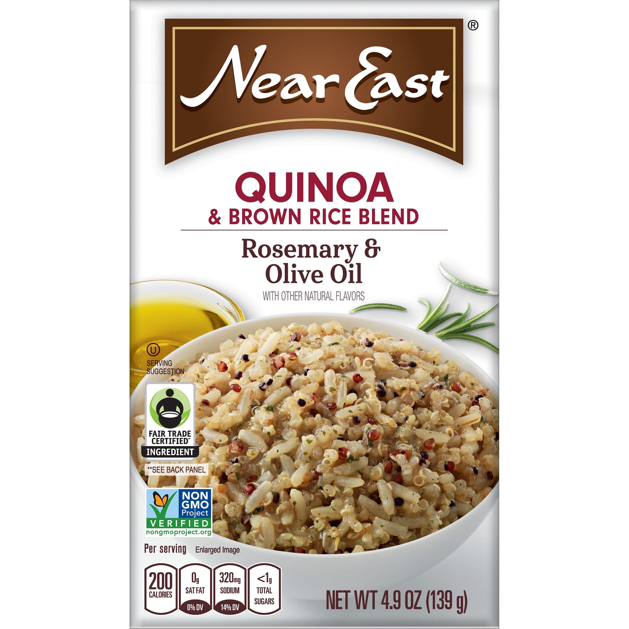Near East Quinoa & Brown Rice Blend, Rosemary & Olive Oil, 4.9 oz Box