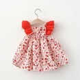 thumbnail image 5 of Zhuashum Dresses For Girls 12-18 Months Floral Princess Beach Vacation Bag Ruffles Summer Dress Set Sleeveless Dresses Fashion Outfits Red, 5 of 8