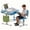 Blue, variant on Height Adjustable Writing Tables, Desk and Chair Set, Desk with Tilt Desktop & Writing Board & Pen Slot & 3 Mode LED Light & Storage Drawer & Hook & Book Stand with Desktop for Boys and Girls(Blue)