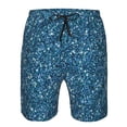 thumbnail image 3 of Rocae Blue Glitter for Men's Beach Shorts Casual Elastic Waist Drawstring Summer Beach Shorts,S-3XL-XX-Large, 3 of 6