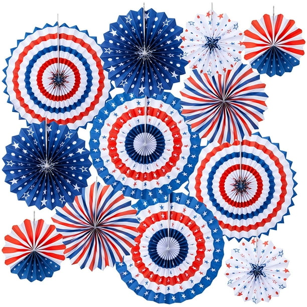 4th of July Patriotic Decorations Set Fourth of July Decor, Red White