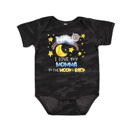 

Inktastic I Love my Nonna to the Moon and Back Cute Sheep Gift Baby Boy or Baby Girl Bodysuit