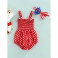 thumbnail image 3 of DcoolMoogl 2Pcs Infant Baby Girl 4th of July Outfit Strap Ruffle Star Flag Romper 3 6 12 18 Months Independence Day Clothes Sets, 3 of 7