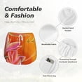 thumbnail image 6 of Lsque Orange Flower Psychedelic Printed Women's Running Shorts with Liner Pockets,Elastic Quick Dry Workout Athletic Gym Yoga Shorts,Womens High Waist Shorts-Medium, 6 of 9